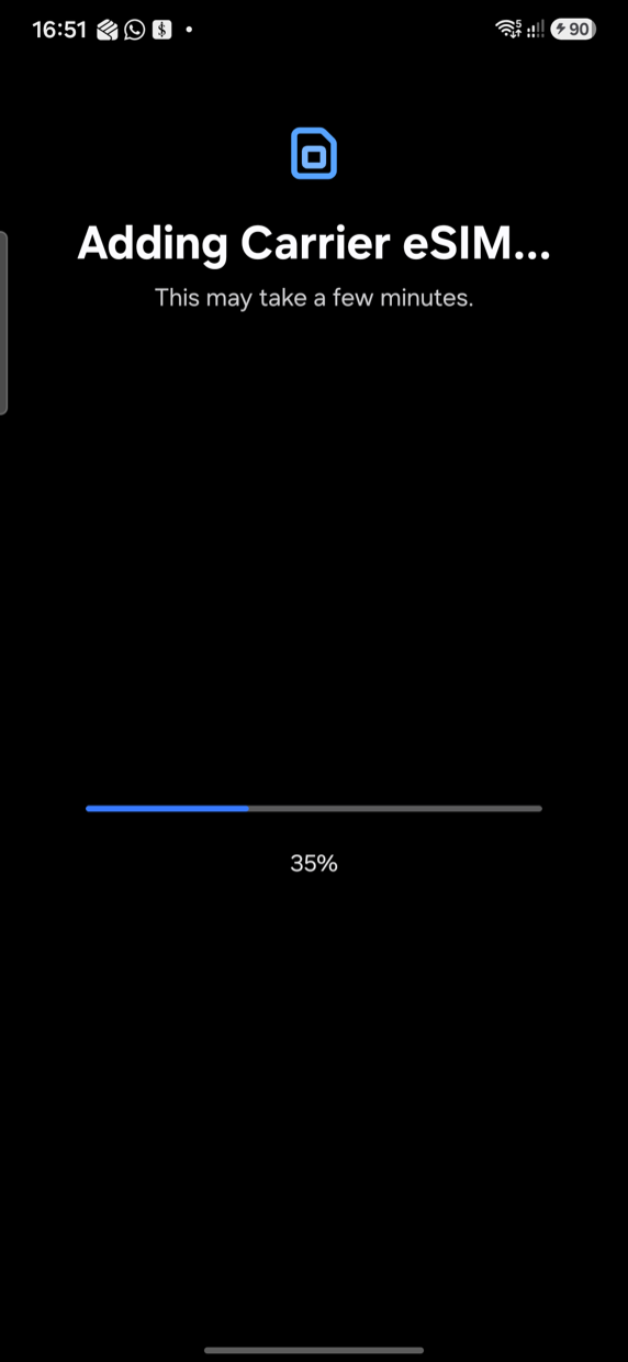 Lassen Sie das Telefon beim Hinzufügen der eSIM entsperrt