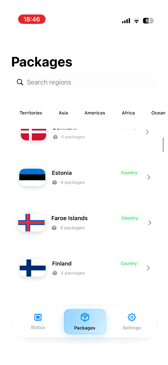 Browse destinations in Forfaits