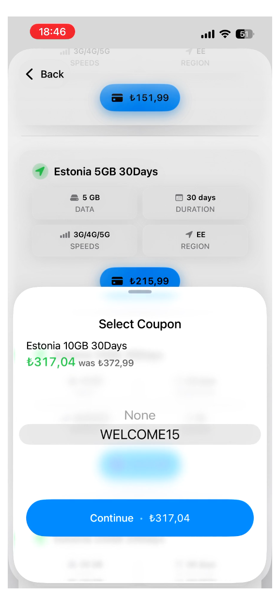 Sélectionner votre coupon pour la réduction