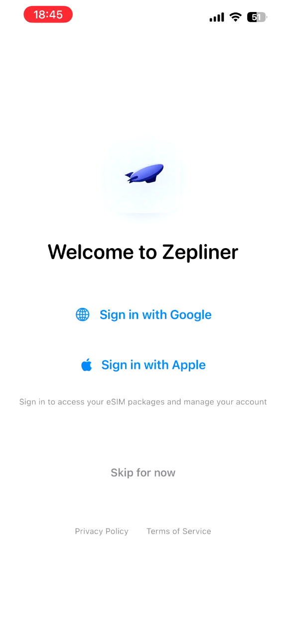 Ouvrir l'application Zepliner